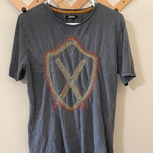 ZANEROBE 100% Cotton T Shirt Raw Edge Hem - Size Medium